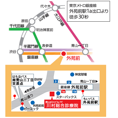 川村総合診療院までの地図